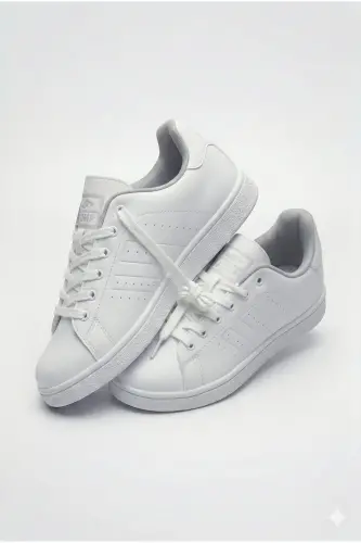 N 15306 Beyaz Unisex Ortopedik Sneakers Günlük Yürüyüş Spor Ayakkabısı - Beyaz1 - 5