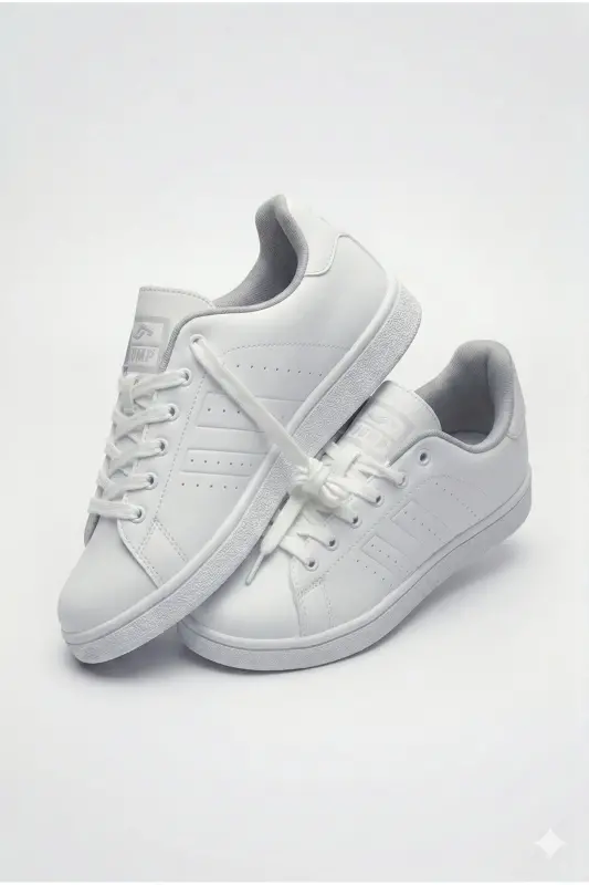 N 15306 Beyaz Unisex Ortopedik Sneakers Günlük Yürüyüş Spor Ayakkabısı - Beyaz1 - 5