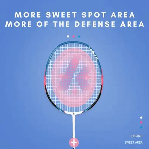 Набор для бадминтона Kawasaki Professional Graphite Badminton Racket Легкий и высокопроизводительный для спорта, тренировок и развлечений, включая 3 воланчика для бадминтона, 2 накладки и сумку для переноски - 12