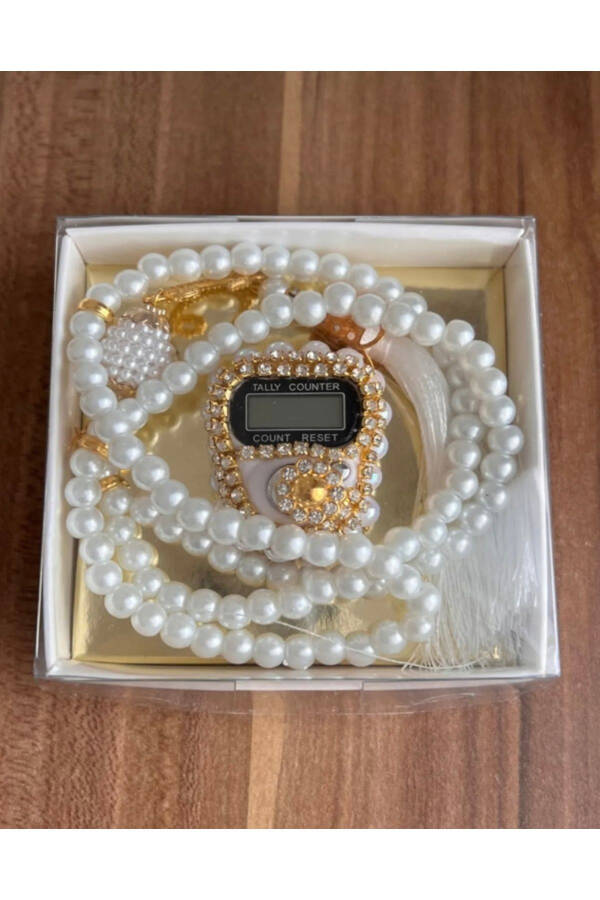 Набор для молитвы с каменными четками и жемчужным тасбихом - 1