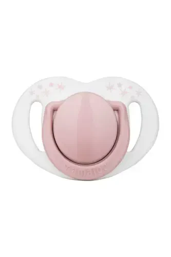 Набор для новорожденного | Антиколиковая бутылочка 150 мл розовая, ортодонтическая соска & контейнер, набор из 3 предметов - 3