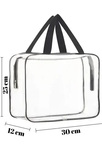 Набор для отпуска, пляжа, косметики и макияжа, прозрачная водонепроницаемая большая сумка, 2 шт. - BYBABY (1)