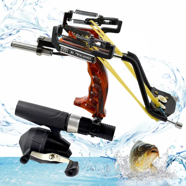 Набор для охоты на рыбу рогаткой Piaoyu Outdoor Powerful Hunting Fish Slingshot с упором для запястья и аксессуарами. - Modazone
