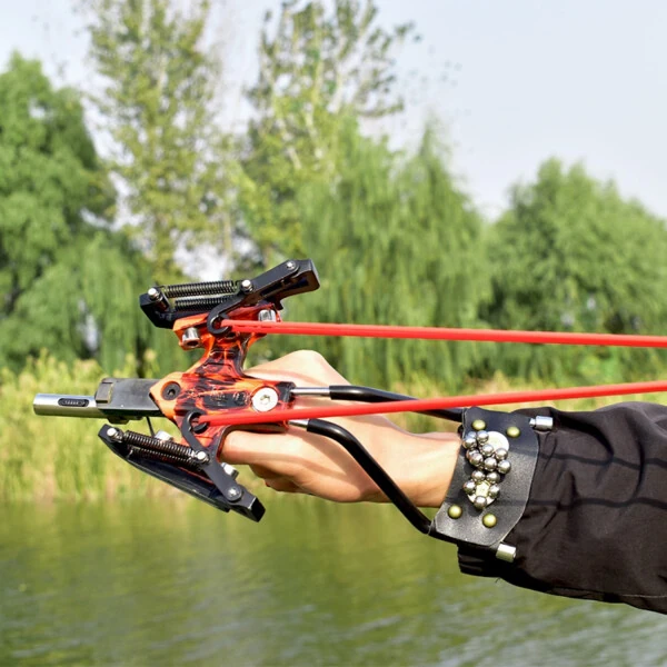 Набор для охоты на рыбу рогаткой Piaoyu Outdoor Powerful Hunting Fish Slingshot с упором для запястья и аксессуарами. - Modazone (1)