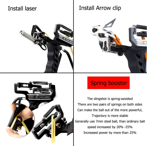 Набор для подводной охоты Piaoyu Outdoor: мощная рогатка, упоры для запястья и аксессуары. - 5