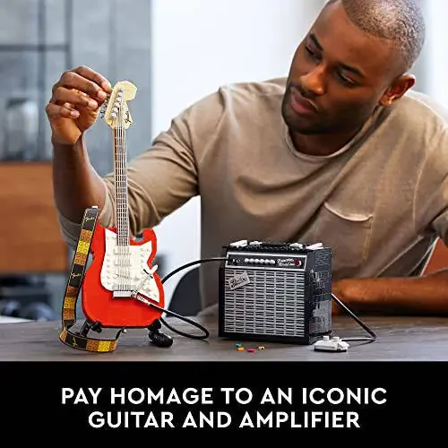 Набор для сборки модели гитары LEGO Ideas Fender Stratocaster 21329 своими руками для любителей музыки, дополненный усилителем Princeton Reverb 65 и подлинными аксессуарами, лучший способ сделать крутой подарок - 6