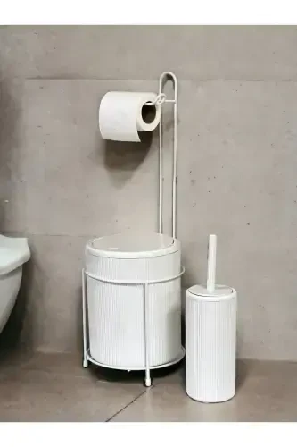 Набор для туалета: ведро, держатель для бумаги и ёршик. - METALSHOP (1)
