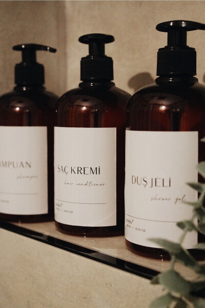 Набор для ванной 3 шт. Шампунь, гель для душа и кондиционер для волос. Пластиковая бутылка 500 мл. - 3