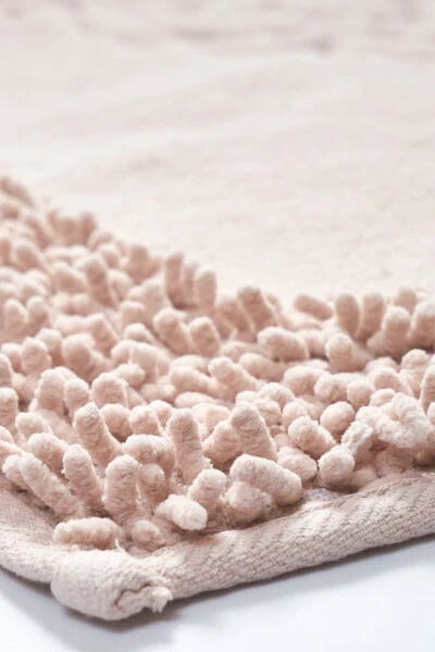 Набор для ванной Tiffany, 2 хлопковых коврика, пудровый цвет - MADAME CLEAN HOME (1)
