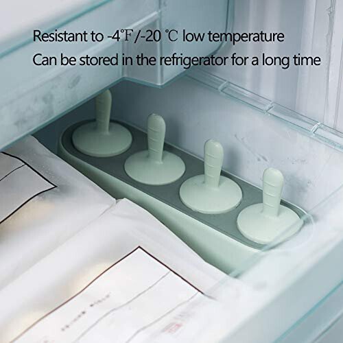 Набор формочек для эскимо из 4 частей Домашний силиконовый производитель эскимо Легкосъемные формы для мороженого Многоразовые DIY формы для эскимо (зеленый) - 6