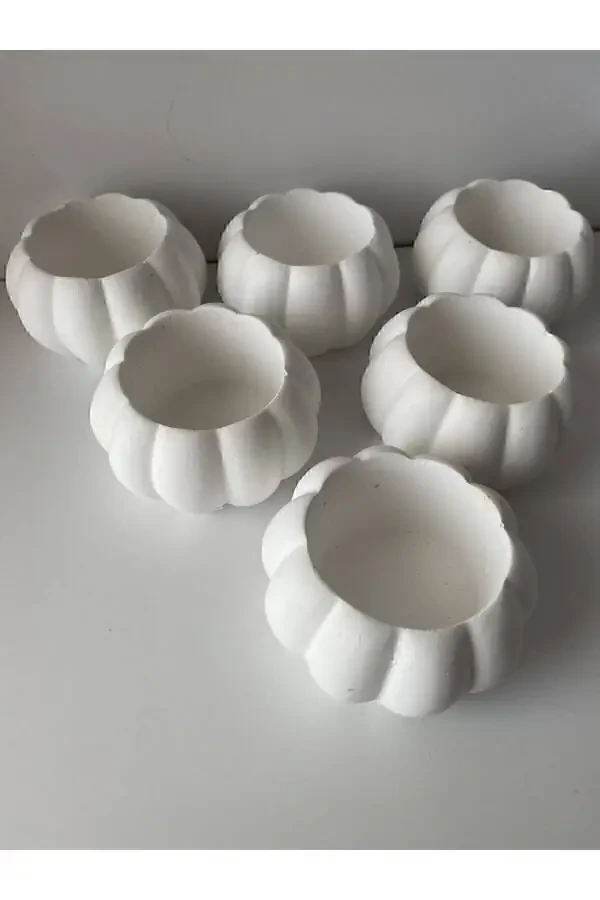 Набор горшков для суккулентов и кактусов из тыквы 3 шт - 1