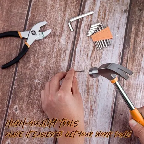 Набор инструментов CARTMAN из 39 предметов для общего домашнего использования с пластиковым ящиком для инструментов и оранжевым чехлом для хранения - 2