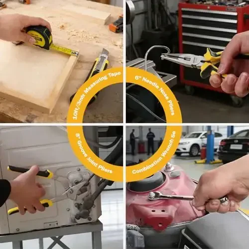 Набор инструментов DOWELL Механик Набор гаечных ключей Авторемонтный набор инструментов 168 предметов Набор ручных инструментов Ящик для хранения инструментов - 5