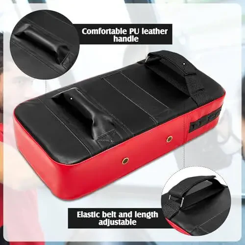 Набор из 10 боксерских перчаток для ударов и ударов ногами, боксерские перчатки, фокусные подушки, боксерские перчатки, защитный головной убор для бокса, повязка на запястье для бокса, кикбоксинга, карате, муай-тай, тренировок ММА - 5