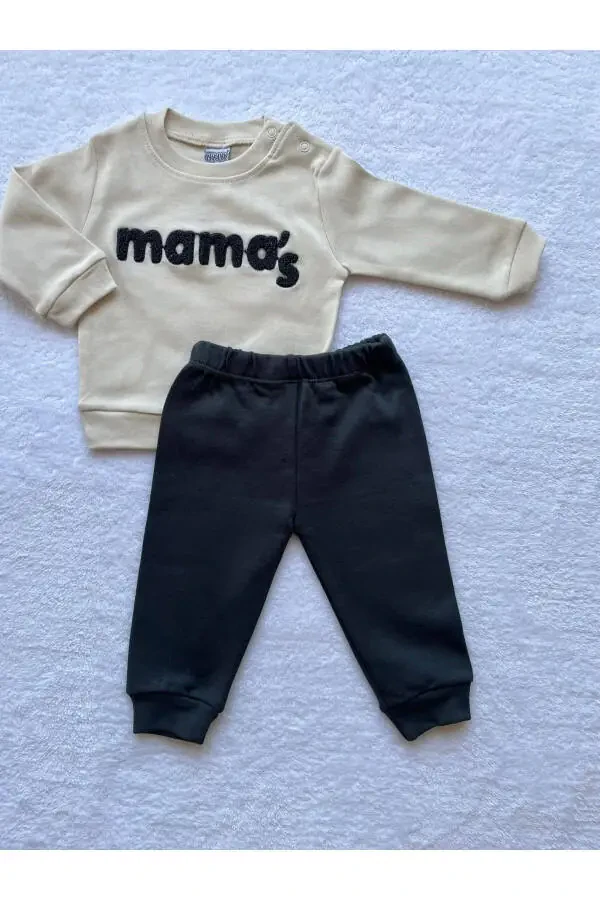 Набор из 2 предметов для мальчика: свитшот и брюки с вышивкой Mama's - 7