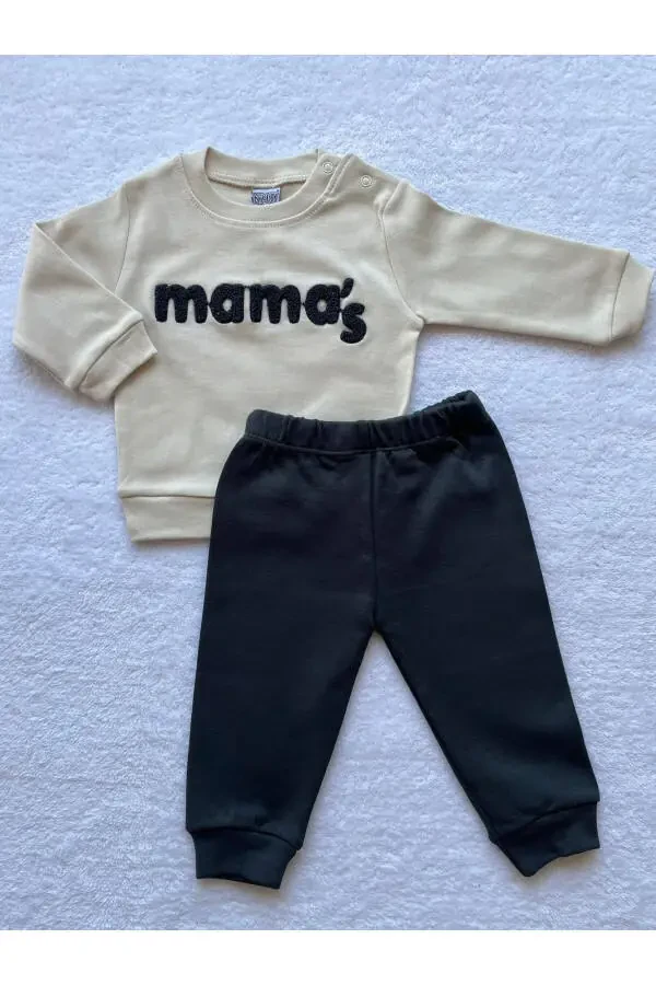 Набор из 2 предметов для мальчика: свитшот и брюки с вышивкой Mama's - 8