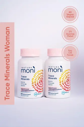 Набор из 2-х упаковок Moni Trace Minerals Биотин и экстракт хвоща 60 вегетарианских капсул - INATURA (1)