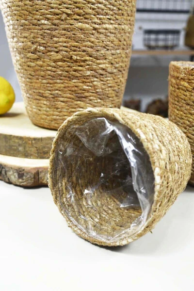 Набор из 3 горшков из ротанга - SEPETÇIBABA (1)