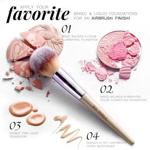 Набор кистей для макияжа BS-MALL 18 шт. Премиум синтетические основы, пудра, консилеры, тени для век, румяна, кисти для макияжа с черным футляром - 2