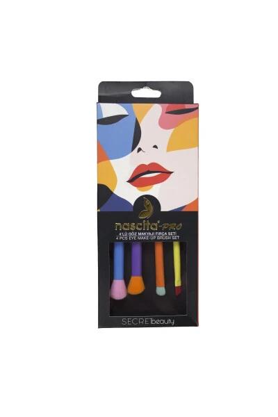 Набор кистей для макияжа глаз Secret Beauty из 4 предметов - NASCITA