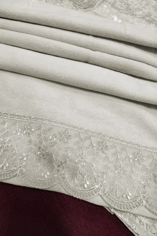 Набор молитвенных ковриков из 4 частей - Экономичный набор молитвенных ковриков для приданого, Подарок для помолвки - Кремовый - 3