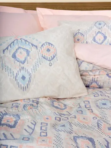 Набор постельного белья Cotton Box Etnich на двоих Mosola Salmon - 1