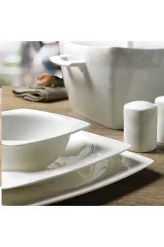 Набор посуды Bone Selection 60 предметов квадратной формы - 5