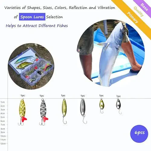 Набор рыболовных приманок EXAURAFELIS, комплект рыболовных приманок для окуня, форели, лосося, пресноводных рыб, в том числе пластиковый креветка, червь, приманка-ложка, кузнечик, кренк, джиг-крючки, рыболовные снасти и оборудование - 4