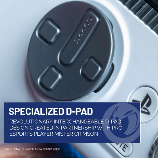 NACON Revolution 5 Pro — официально лицензированный беспроводной игровой контроллер PlayStation для PS5/PS4/ПК с датчиками эффекта Холла, ограничителями триггеров и настраиваемыми кнопками — белый - 5