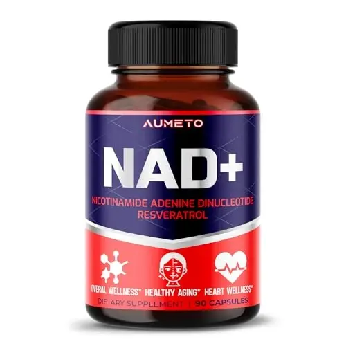 NAD+ 350mg с транс-ресвератролом, кверцетином и родиолой – Клеточное питание, здоровое старение и здоровье сердца – 150 капсул – Без ГМО, Сделано в США - 1