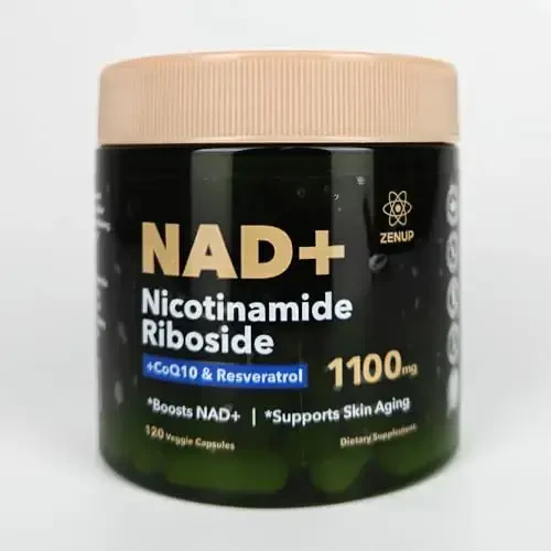 NAD+ qo'shimchasi tadqiqoti | 1100mg Liposomal Nikotinamid Ribosid Resveratrol va Quercetin bilan | Qarishga qarshi, hujayra energiyasi, aqliy fokus | 120 kapsula - 4