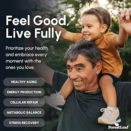 NAD+ Supplement - 500mg of Pure NAD Plus for Energy, Focus, Skin & Anti-Aging Support - Gluten Free Non-GMO NAD Supplements for Women & Men (60 Count (Pack of 1)) - 5