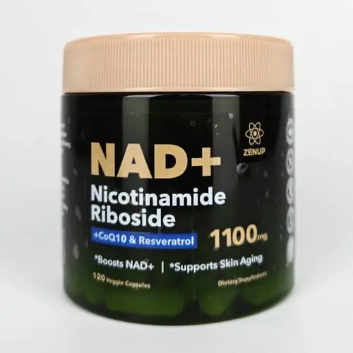 NAD+ Supplement Research | 1100mg Liposomal Nicotinamide Riboside with Resveratrol & Quercetin | Anti-Aging, Cellular Energy, Mental Focus | 120 Caps 