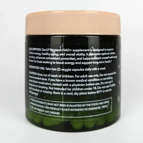 NAD+ Supplement | 1100mg Liposomal Nicotinamide Riboside with Resveratrol & Quercetin | Anti-Aging, Cellular Energy, Mental Focus | 120 Caps - 3