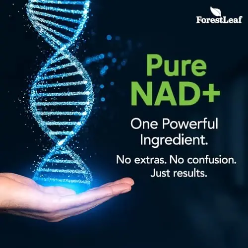 NAD+ Supplement - 500mg of Pure NAD Plus for Energy, Focus, Skin & Anti-Aging Support - Gluten Free Non-GMO NAD Supplements for Women & Men (60 Count (Pack of 1)) - 3