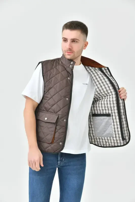 Надувной Жилет Сумка С Карманами-коричневый - 4