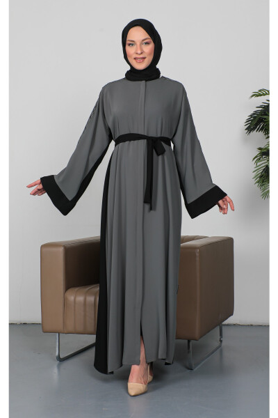 Nakışlı Cupra Kumaş Abaya - 8