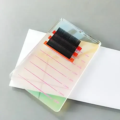 Накладные ресницы для наращивания, акриловая палетка, клей для наращивания ресниц, пинцет, пластина, подушечка, палетка для макияжа, инструменты для индивидуального обучения (ослепительные 4,72x2,95 дюйма) - 6