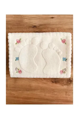 Nakshli Oyoq Sochig'i Paxta 3 Tane O'lchami: 50x70 - Çapa Home (1)