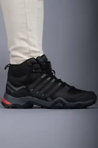 Nalgail Erkak Trekking Bot 001272 Qora Qizil-Qora Qizil - 4