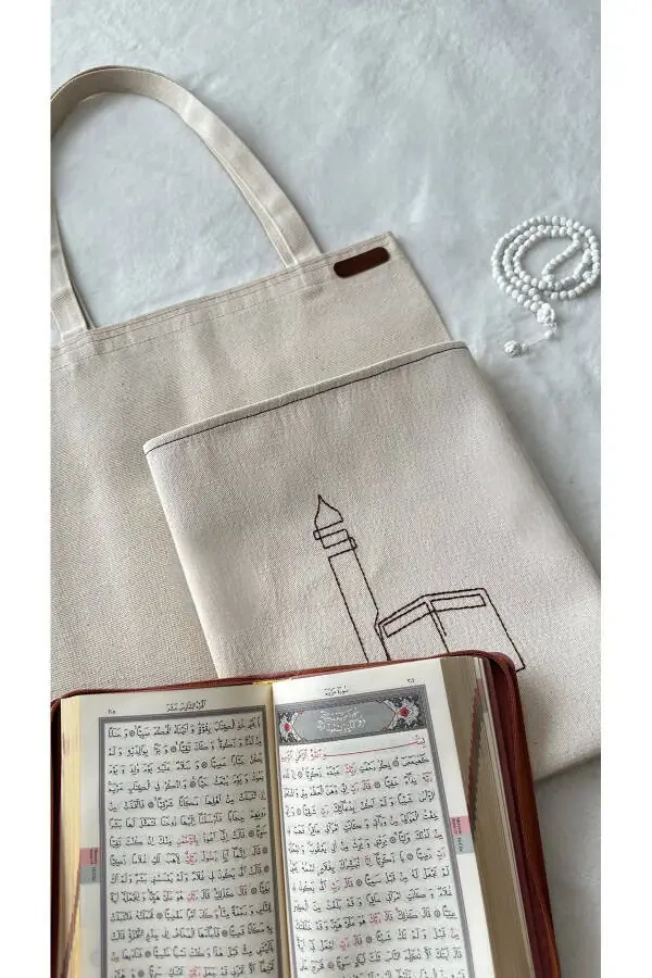 Namaz to'plami - Sumka joynamoz va Qur'on bilan to'plam - Bej - 4