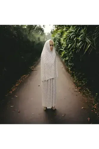 Намазное платье Синий цвет Практичный платок Батал Размер 2 шт-СИНИЙ - 4