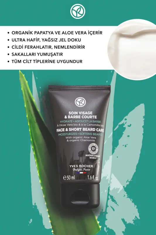 Namlantirish va tinchlantiruvchi yuz va soqol parvarishlash kremi - 50 ml - 2