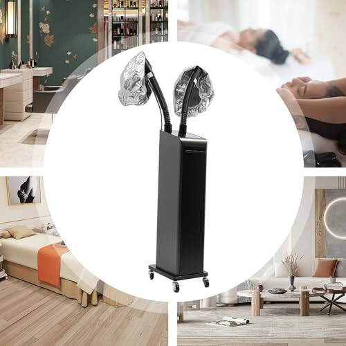 Nano Hair Steamer, Salon Professional Hooded Portable Hair Dryer, Temperature Adjustable, Angle & Height Adjustable - 3