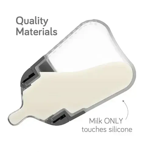 Nanobebe Flexy Silicone Baby Bottle, Anti-Colic, Natural Feel, Non-Collapsing Nipple, Non-Tip Stable Base, Easy to Clean 2-Pack, Gray, 5 oz - NANOBÉBÉ (1)