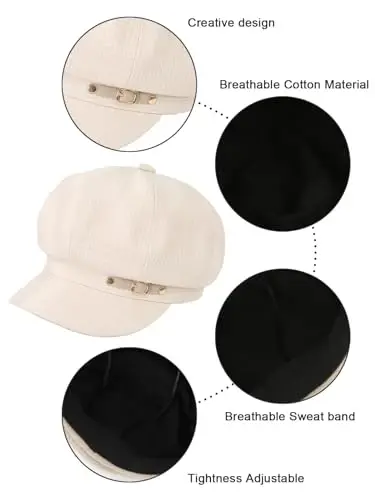Nanwansu Ayollar Beret Gazetachi Shapkalari Klassik Kuzgi Bahorgi Qishki Shapka - 3