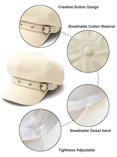 Nanwansu Women Beret Newsboy Hats Classic Autumn Spring Winter Cap - 2