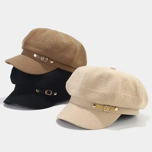 Nanwansu Women Beret Newsboy Hats Classic Autumn Spring Winter Cap - 7