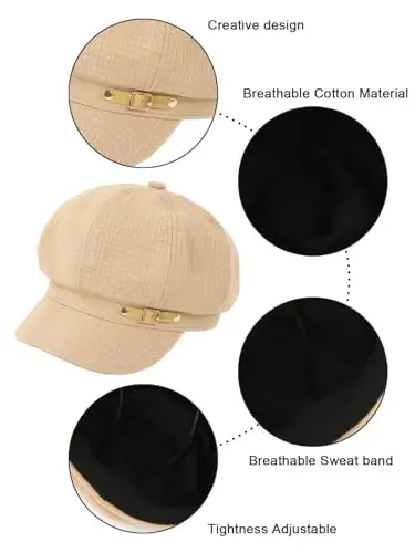 Nanwansu Women Beret Newsboy Hats Classic Autumn Spring Winter Cap - 5