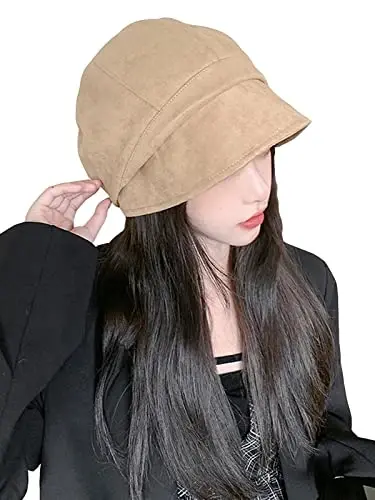 Nanwansu Women Visor Beret Cap Newsboy Hat Lady Baker Hat Cotton Sun Hat - 1